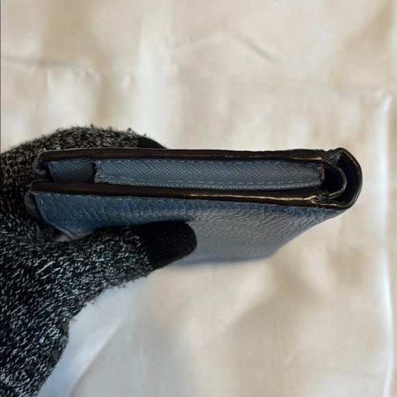 Michael Kors Wristlet Jet Set Travel Pebble Leather Continental Dark Chambray OS - Picture 8 of 16